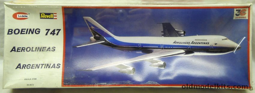 Revell 1/144 Boeing 747 Aerolineas Argentinas Jumbo Jet - Lodela, RH4513 plastic model kit